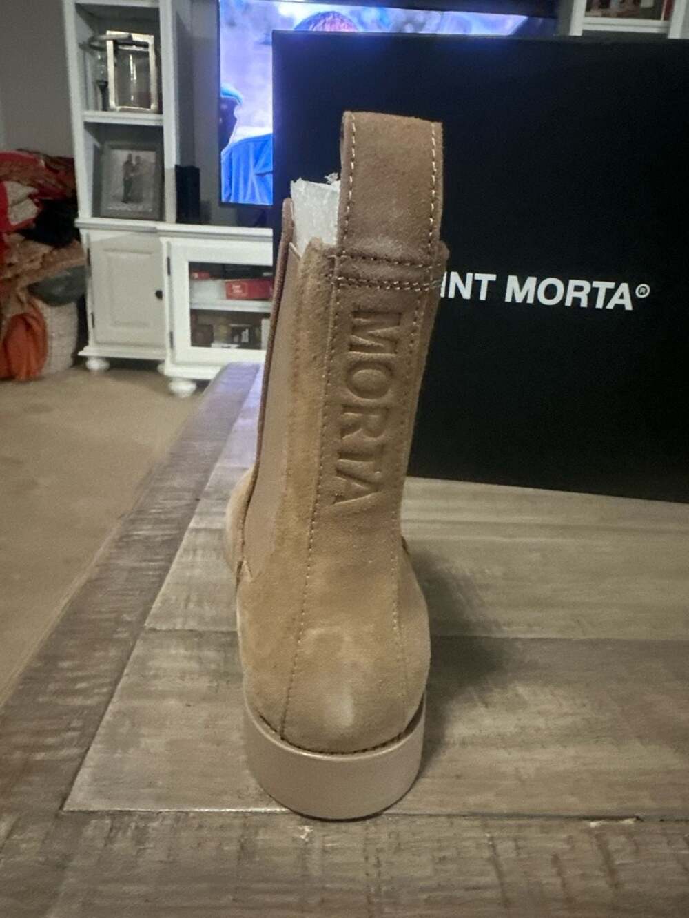 Saint Morta Nomad Chelsea Boot in Camel Suede - Picture 2 of 3